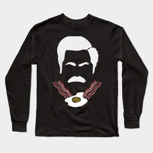 Ron Swanson Bacon and Eggs Black Shirt Long Sleeve T-Shirt